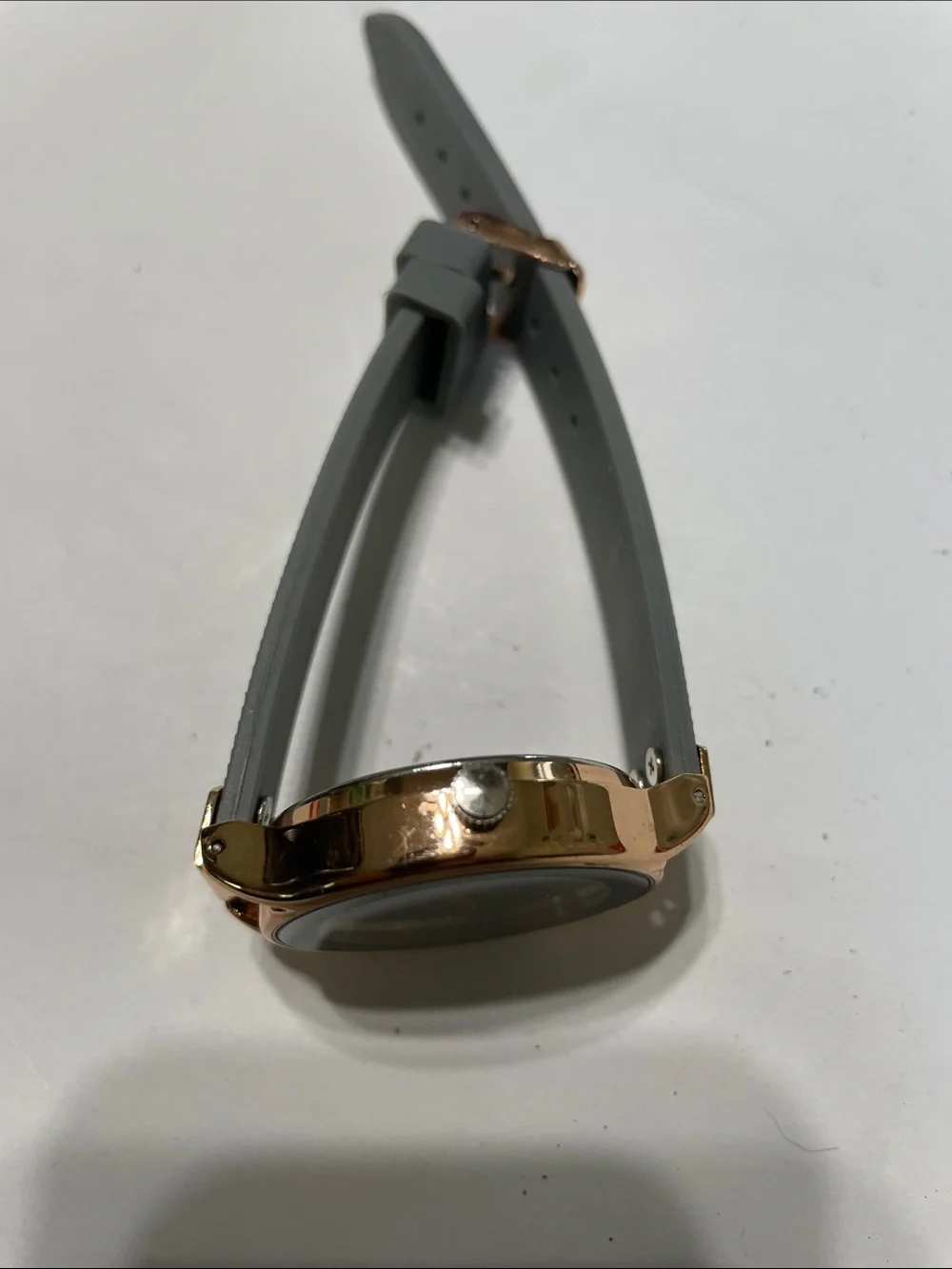 Rose Gold Watch with Gray Dial.  Needs Battery.
